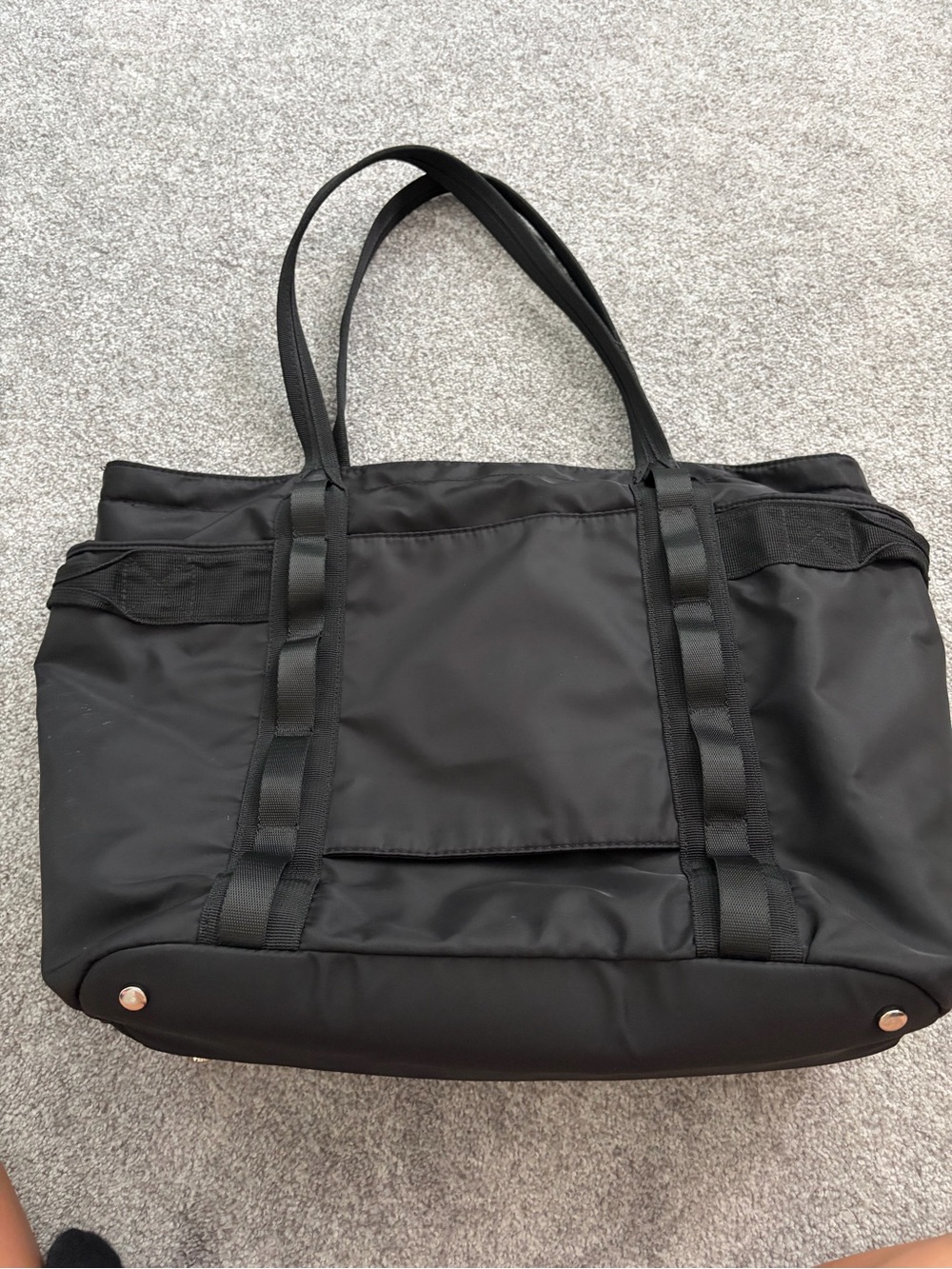 Tommy Bahama Black Nylon Tote with Front Pockets - Picture 3 of 3